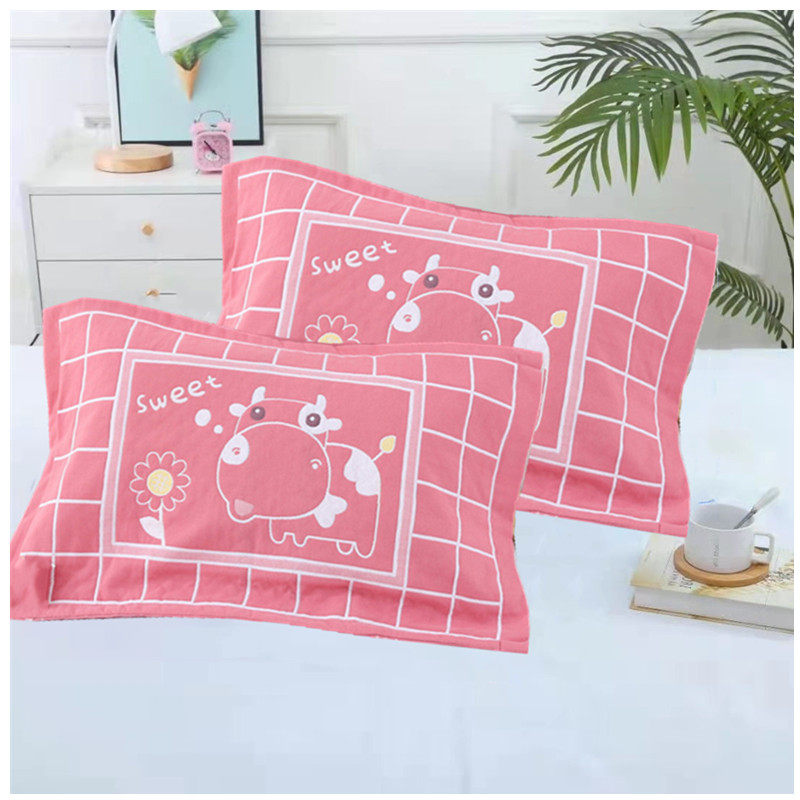 小枕套纯棉40ix60全棉纱布四季卡通吸汗加厚幼儿园乳胶枕头套儿童,淘宝优惠券,粉丝福利购,淘宝优惠卷