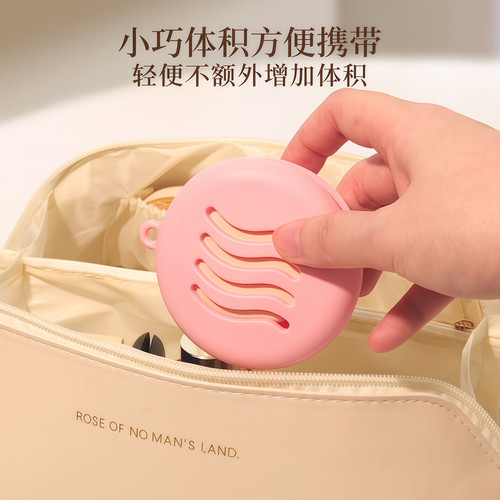 粉扑收纳盒硅胶透气防尘收纳包化妆粉扑专用旅行盒保护套便携轻便 - 图1