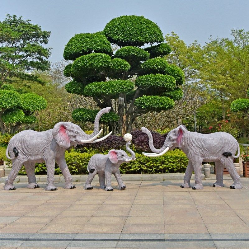 仿真非洲大象玻璃钢雕塑户外动物摆件F景区公园售楼部园林景观摆,淘宝优惠券,粉丝福利购,淘宝优惠卷