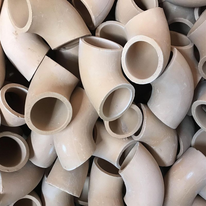 耐火陶瓷管浇口陶管耐高温消失模水玻璃砂浇铸R弯管高铝耐火材料 - 图0