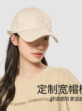 韩版字母棒球帽子女ins风防晒百搭软顶鸭舌帽男情侣显脸小遮阳帽