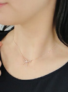 日本直邮(ben-ed-0084) 钻石 0.20 克拉丝带项链 k18YG/WG/PG 黄