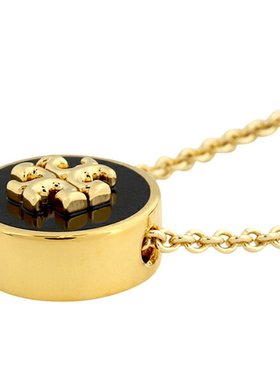 日本直邮TORY BURCH Kira 珐琅项链 90549 720 女款 金色 黑色