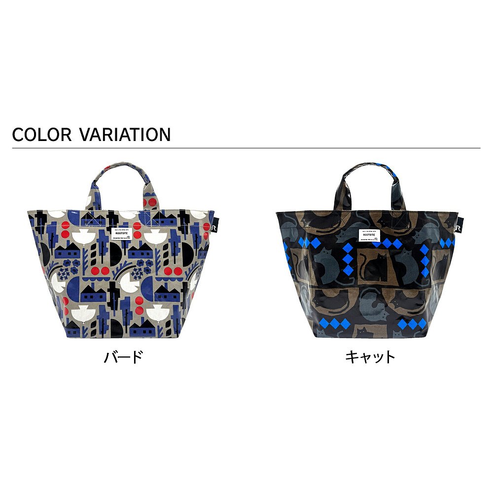 日本直邮ROOTOTE EU Deli 层压手提袋女士A5 尺寸轻便黑色蓝色361 - 图0