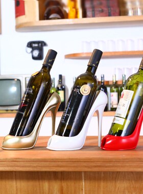 高跟鞋红酒架摆件酒架家居装饰品酒柜饰品葡萄酒架树Z脂欧式创意