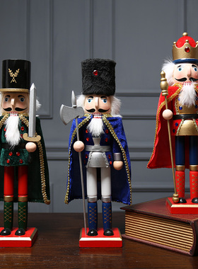 欧式胡桃夹子士兵摆件国王镇宅z创意家居酒柜儿童房装饰品桌面摆