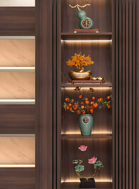 新中式陶瓷花瓶摆件客厅玄关茶z几电视柜仿真花喜庆装饰品乔迁礼