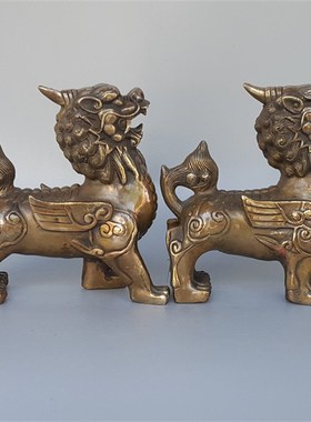 实体店直销热卖纯铜貔貅金属工艺品动物V雕塑居家摆件