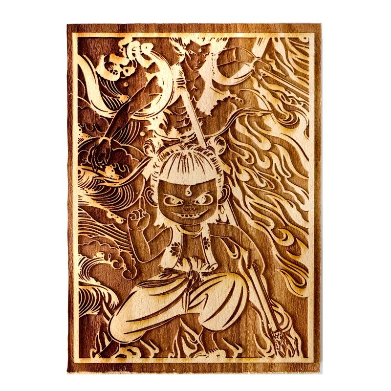 哪吒阳刻拓印凸起木版画儿童民俗活E动研学体验传统古法印刷木雕,淘宝优惠券,粉丝福利购,淘宝优惠卷