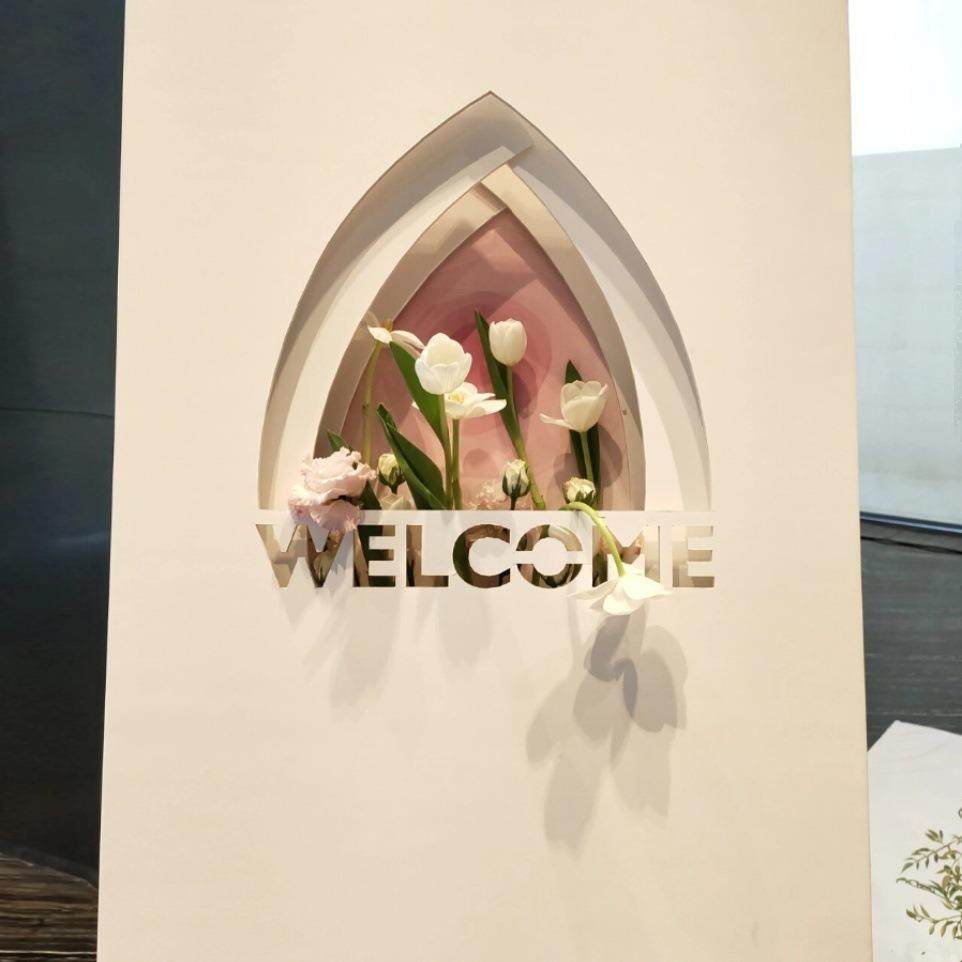 网红立体花艺迎宾牌婚礼指引牌立式展示架生日派对布置kt板,淘宝优惠券,粉丝福利购,淘宝优惠卷