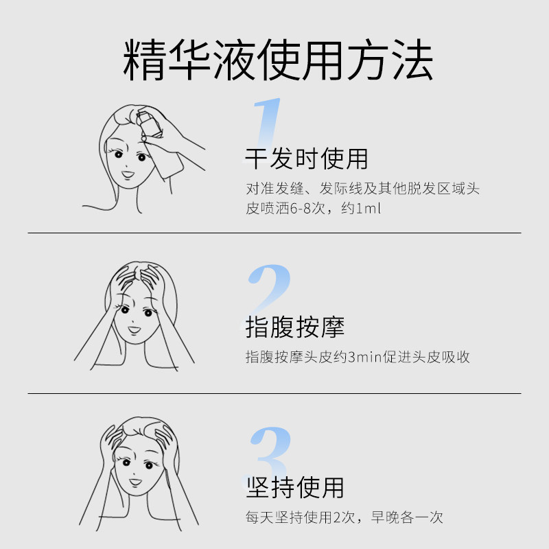 KOSHINE826育发液头发增长液男女士清爽控油喷雾护理头皮精华液