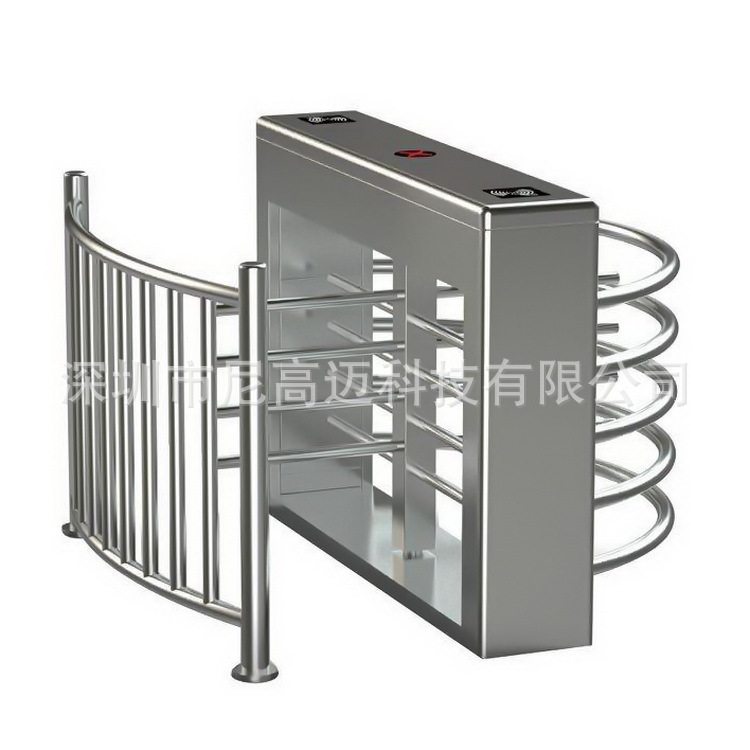 Nicomai electronically controlled cross single-row half-height turnstile factory personnel entry and exit swipe card attendance gate turnstile