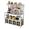 Perforated board kitchen shelf multi-functional multi-layer storage microwave sideboard stainless steel operating table cutting vegetables