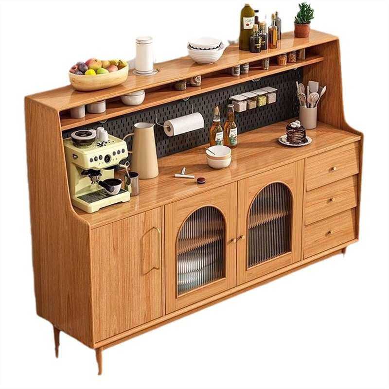 日式实木餐边柜北欧樱桃木茶水柜多功能储物柜客厅黑胡桃木收纳柜,淘宝优惠券,粉丝福利购,淘宝优惠卷