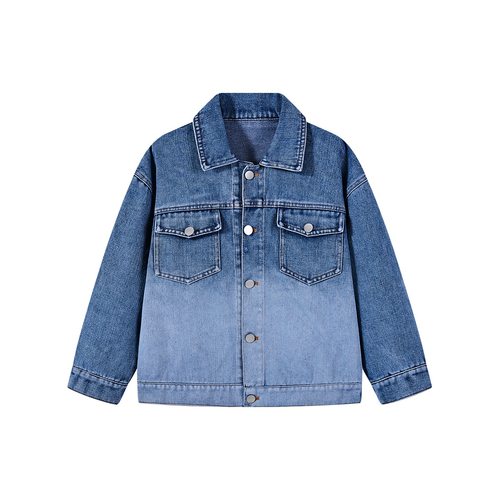 迪士尼男童牛仔外套个性字母印花秋季潮酷儿童夹克上衣中大童 - 图2