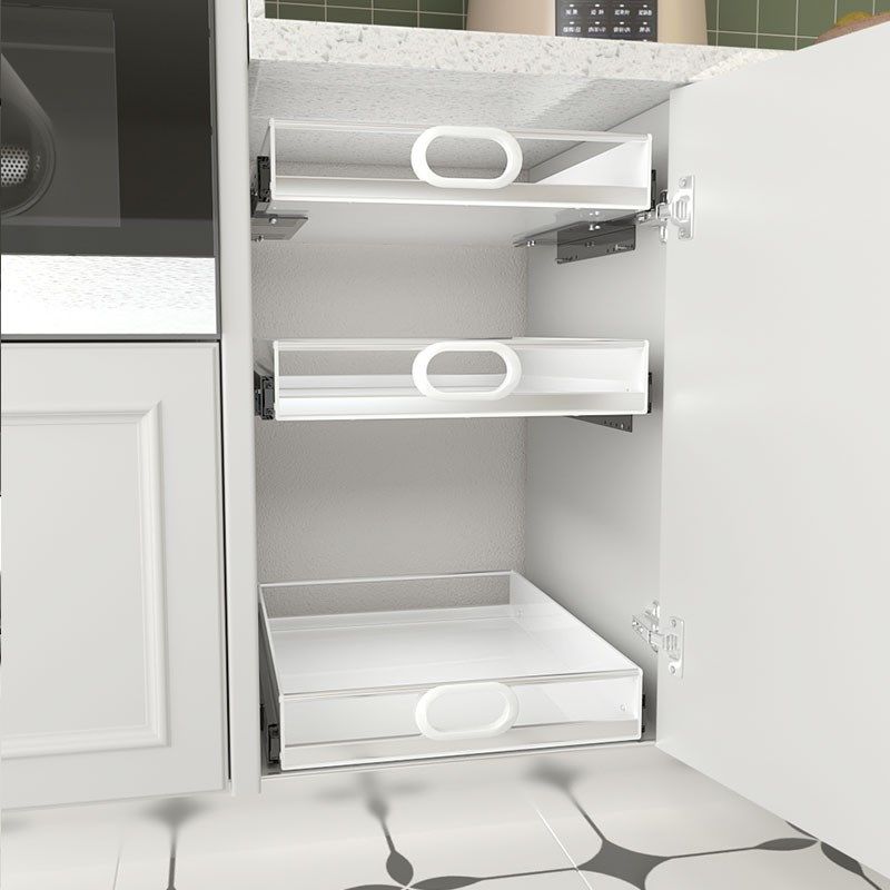 新款侧装轨道抽屉自制超深柜u改造拉篮橱柜收纳盒不锈钢PP塑料托,淘宝优惠券,粉丝福利购,淘宝优惠卷