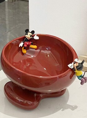 ins简约d创意可爱小众陶瓷摆件家居客厅玄关电视柜桌面装饰品收纳