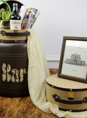 样板房衣帽间衣柜书架装饰架皮箱装饰收纳M盒储物箱家居收纳整理