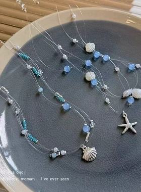 海星贝壳串珠项链女款2025新款