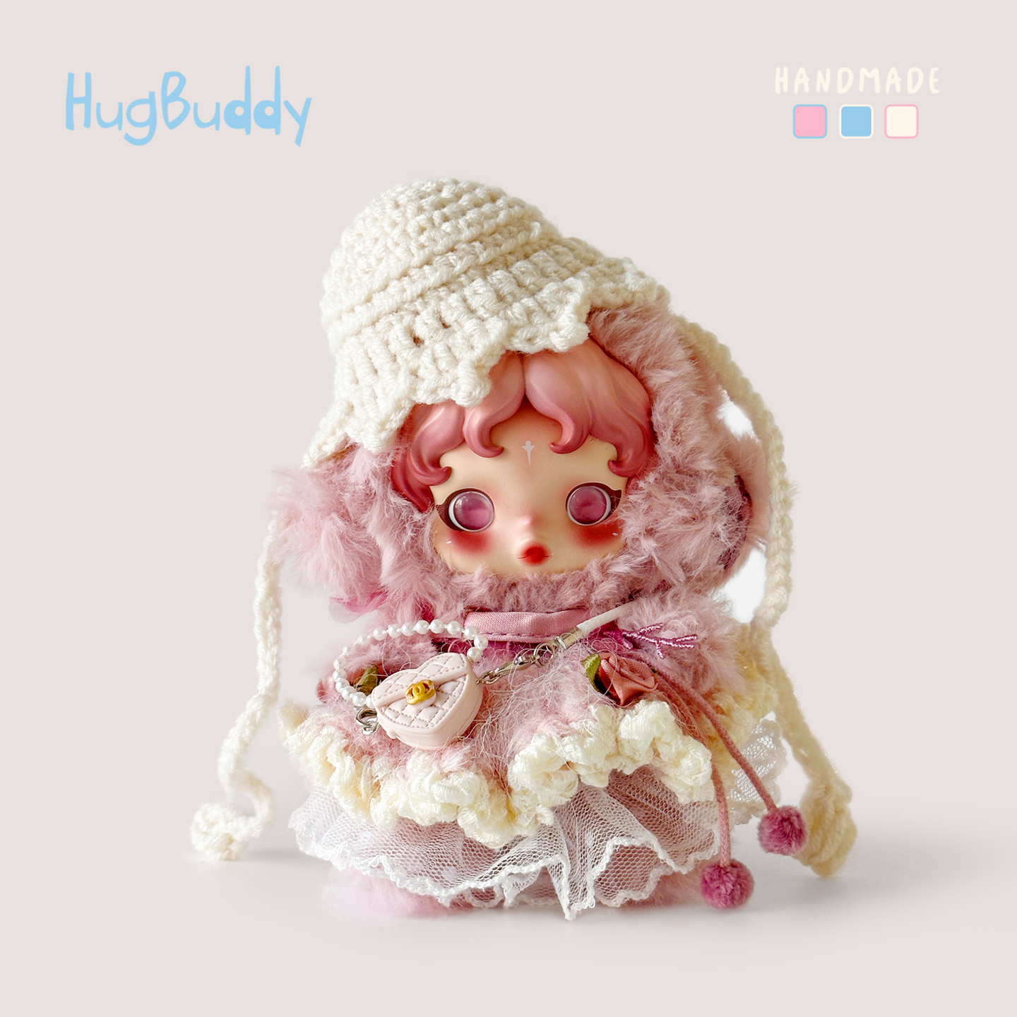 原创SKULLPANDA不眠剧场娃衣搪胶sp沐木二代三代毛绒挂件衣服头饰 - 图1