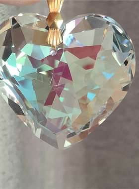 厂家 欧美热卖45#新桃心AB彩水晶灯饰挂件 水晶配件水晶帘吊坠