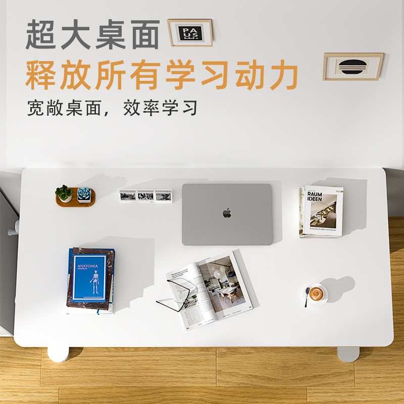 2023 white children's study desk and chair can lift with bookshelf solid wood desk desk and chair environmentally friendly solid wood