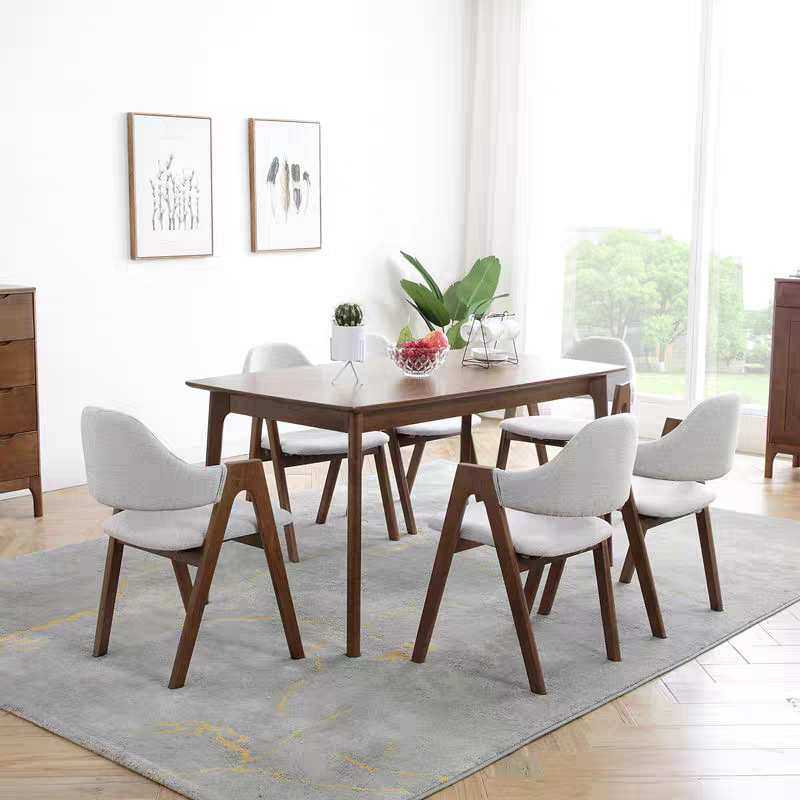 北欧风格实木餐桌椅组合4人6人现代简约小户型长方形家庭吃饭桌,淘宝优惠券,粉丝福利购,淘宝优惠卷