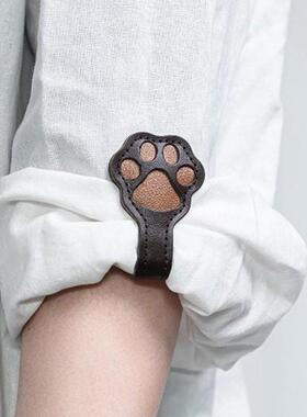 猫爪皮革磁吸袖口衬衫汉服边收口改短神器裤脚固定扣防滑隐形扣子
