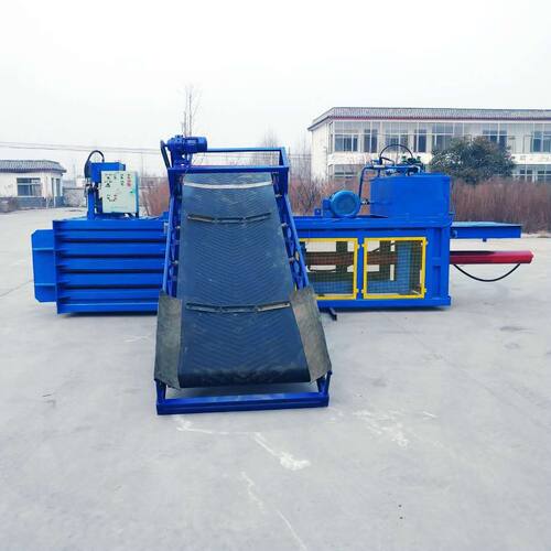 大小型卧式废纸打包机半自动卧式废编织袋吨袋塑料薄膜压包机世久 - 图1