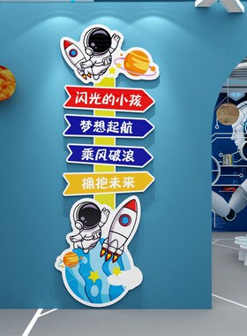 幼儿园墙面装饰贴环境创半成品z布置材料教室文化楼梯走廊太空主
