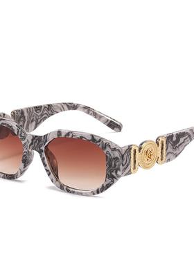 搞怪粉色墨镜女甜辣妹Y2K网红方圆脸显瘦眼镜防紫外线近视太阳镜