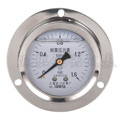 轴向带前边耐震压力表 YN-60ZT 0.6/1/1.6Mpa 液压油压表 抗震表 - 图3