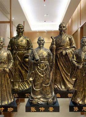 定制李时珍华佗雕塑玻璃纤维扁鹊张仲景雕像人物铸铜孙思邈名医摆