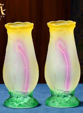 佛具用品大全 琉璃酥油灯座家用供水杯 客厅水果盘花瓶装饰品摆件