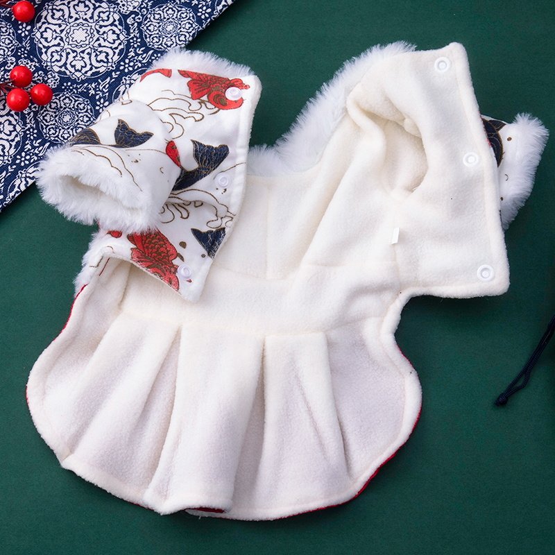 狗狗衣服新年装加绒加厚宠物衣服锦鲤唐装公主裙小型犬猫咪衣服,淘宝优惠券,粉丝福利购,淘宝优惠卷