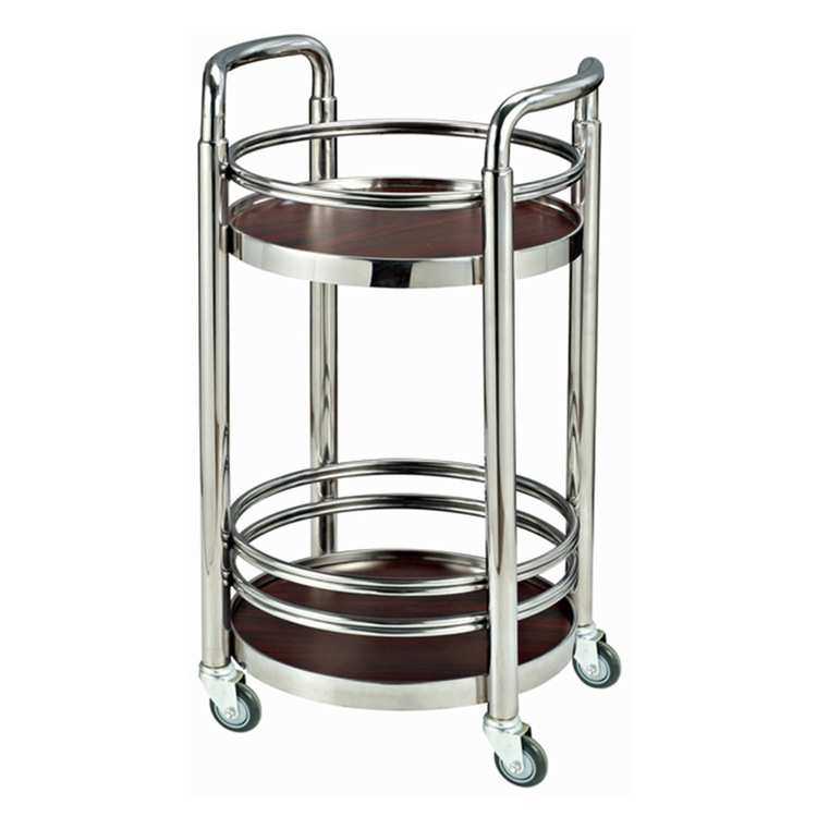 加厚圆形酒水车移动实木餐车茶水车手推车餐边家用酒水车茶水推车,淘宝优惠券,粉丝福利购,淘宝优惠卷