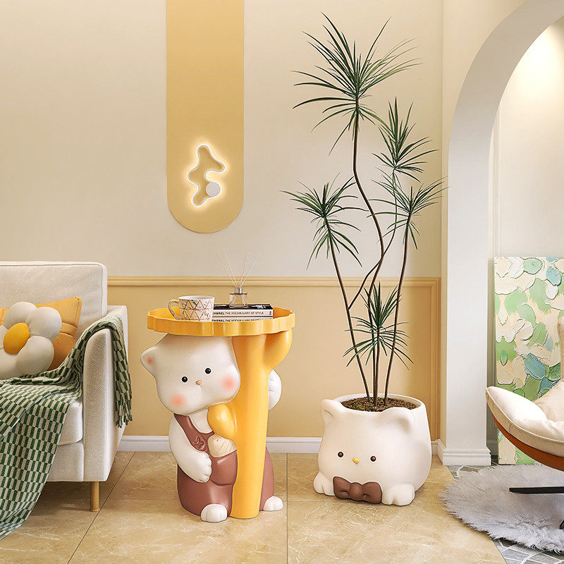 可爱边几客厅大型落地摆件卧室床头柜家居装饰品沙发旁边柜置物架,淘宝优惠券,粉丝福利购,淘宝优惠卷