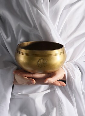 尼泊尔满月颂钵手工o梵音钵音波疗愈瑜伽静心钵盂音波轻疗愈安抚