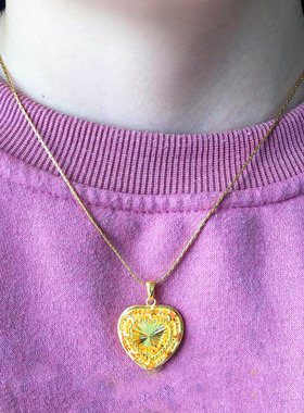 女吊坠吊坠女款黄金项链