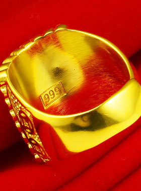 仿真黄金男戒指男款仿真黄金首饰