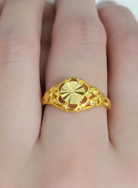 永不掉色黄金戒指9999足金指环