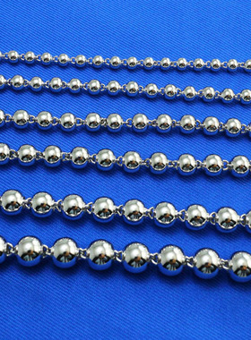 pt950纯白粗细转运圆珠佛珠项链