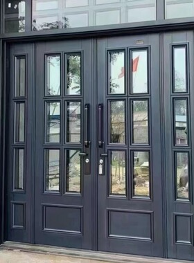 厂家直供锌合金农村自建房欧式玻璃入户门