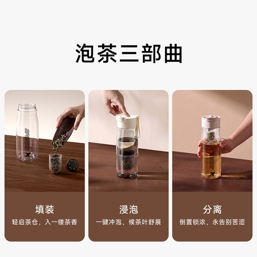 特步磁弹泡茶杯茶水分离tritan大容量磁吸随手运动水杯男2026新款 - 图3