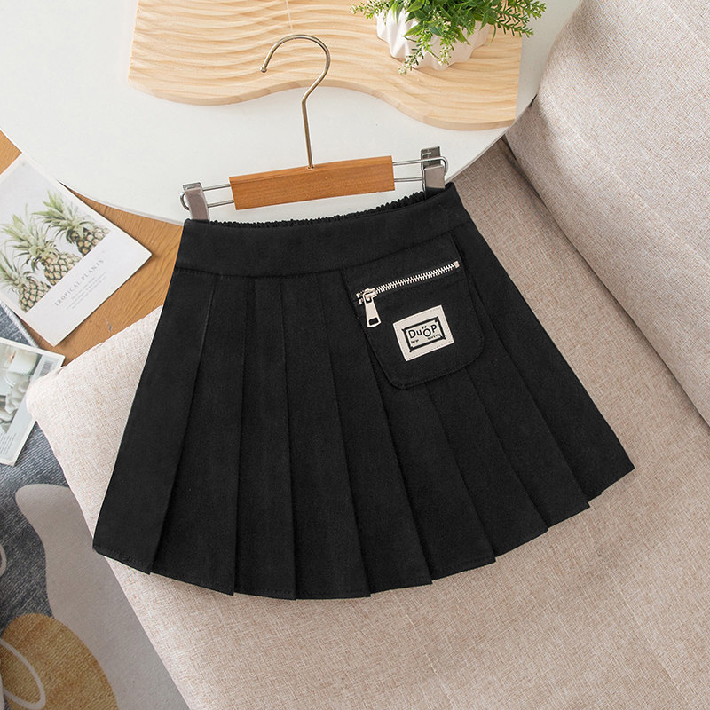 女童学院风半身裙百褶裙春秋西装裙子儿童洋气小女孩百搭短裙春装,淘宝优惠券,粉丝福利购,淘宝优惠卷