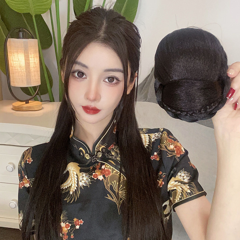 假发包盘发后脑勺麻花发包旗袍妈妈表演舞蹈新娘花苞头古装国风装,淘宝优惠券,粉丝福利购,淘宝优惠卷