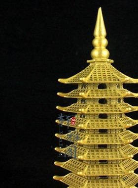 纯铜文昌塔11层十三层文昌塔九层七层塔办公室桌面书房摆件