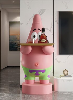 比奇堡扛派大星电视柜旁边客厅沙发D艺术落地大型摆件大号乔迁礼