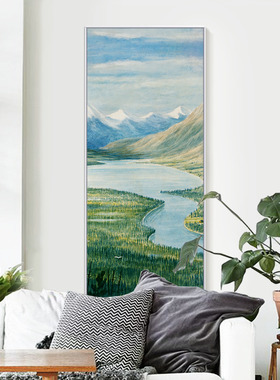 二狗姑娘 贾斯珀风景 欧式玄关走廊过道竖版挂画装U饰画墙面墙壁