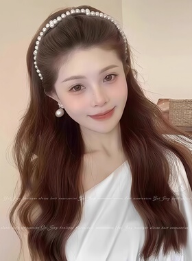 珍珠发箍折叠女生气质便携不勒头